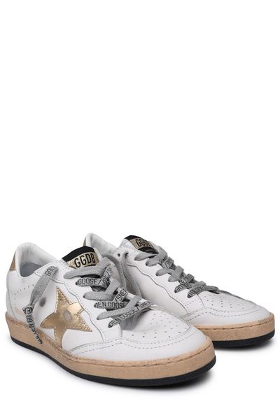 GOLDEN GOOSE Chic Leather Upper Laminated Sneakers for Women