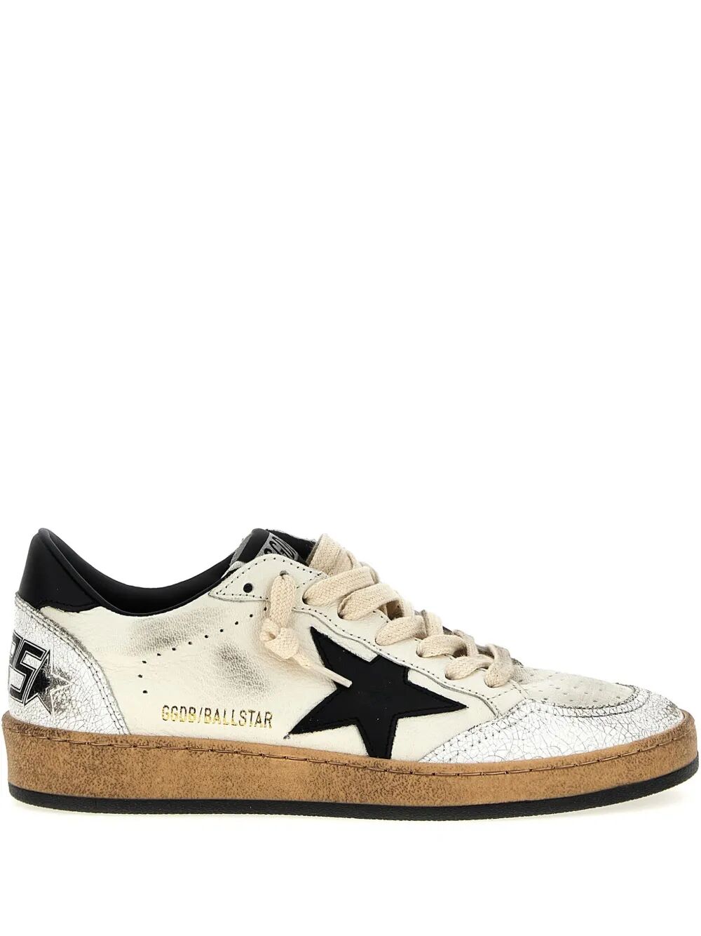 GOLDEN GOOSE Ballstar Nappa Upper Leather Star and Heel Crack Toe and Spur Sneakers
