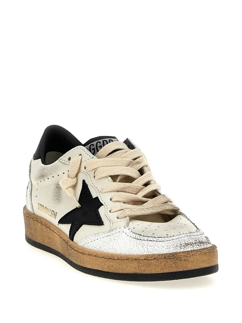 GOLDEN GOOSE Ballstar Nappa Upper Leather Star and Heel Crack Toe and Spur Sneakers