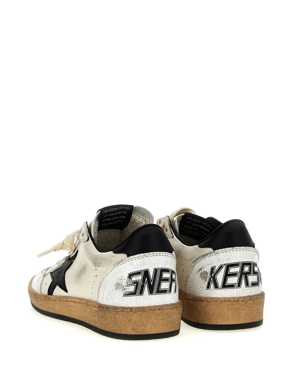 GOLDEN GOOSE Ballstar Nappa Upper Leather Star and Heel Crack Toe and Spur Sneakers