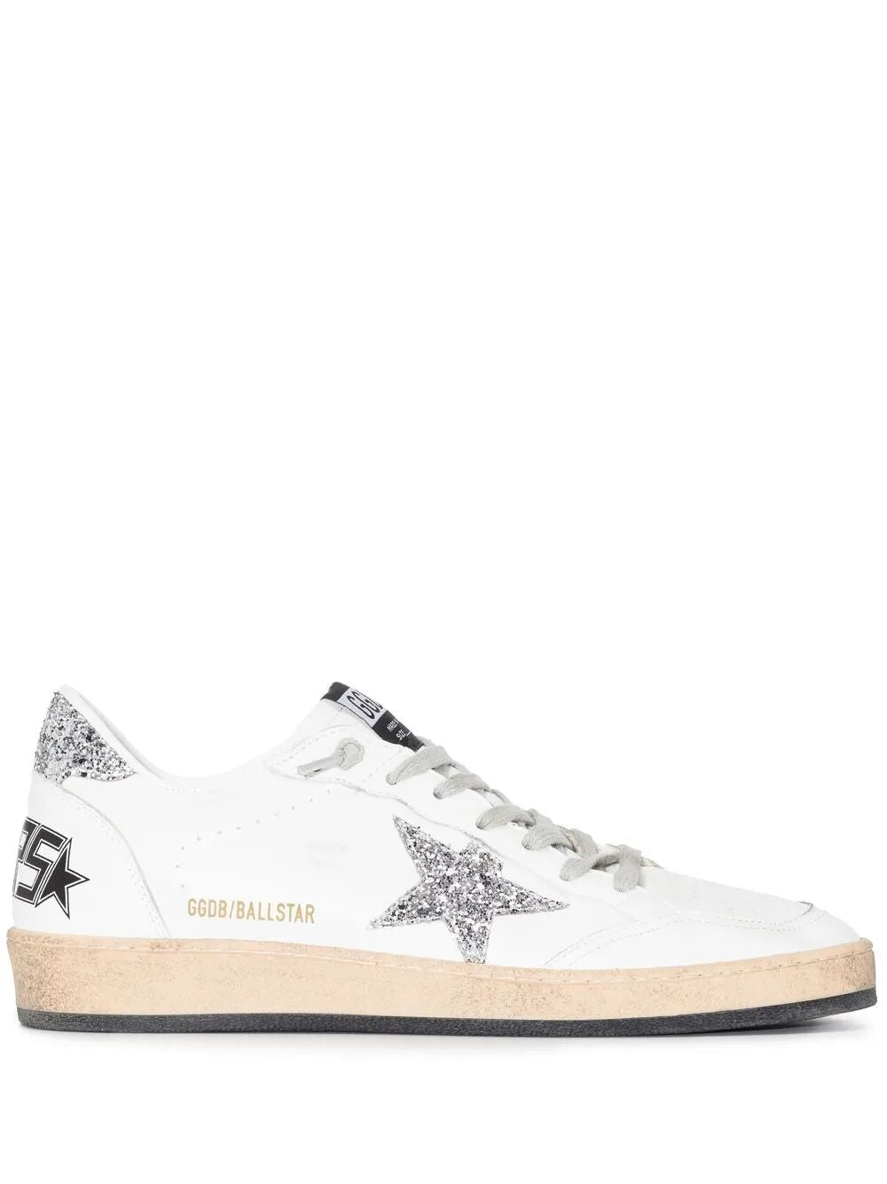 GOLDEN GOOSE Ballstar Nappa Upper and Spur Glitter Star and Heel Sneakers for Women