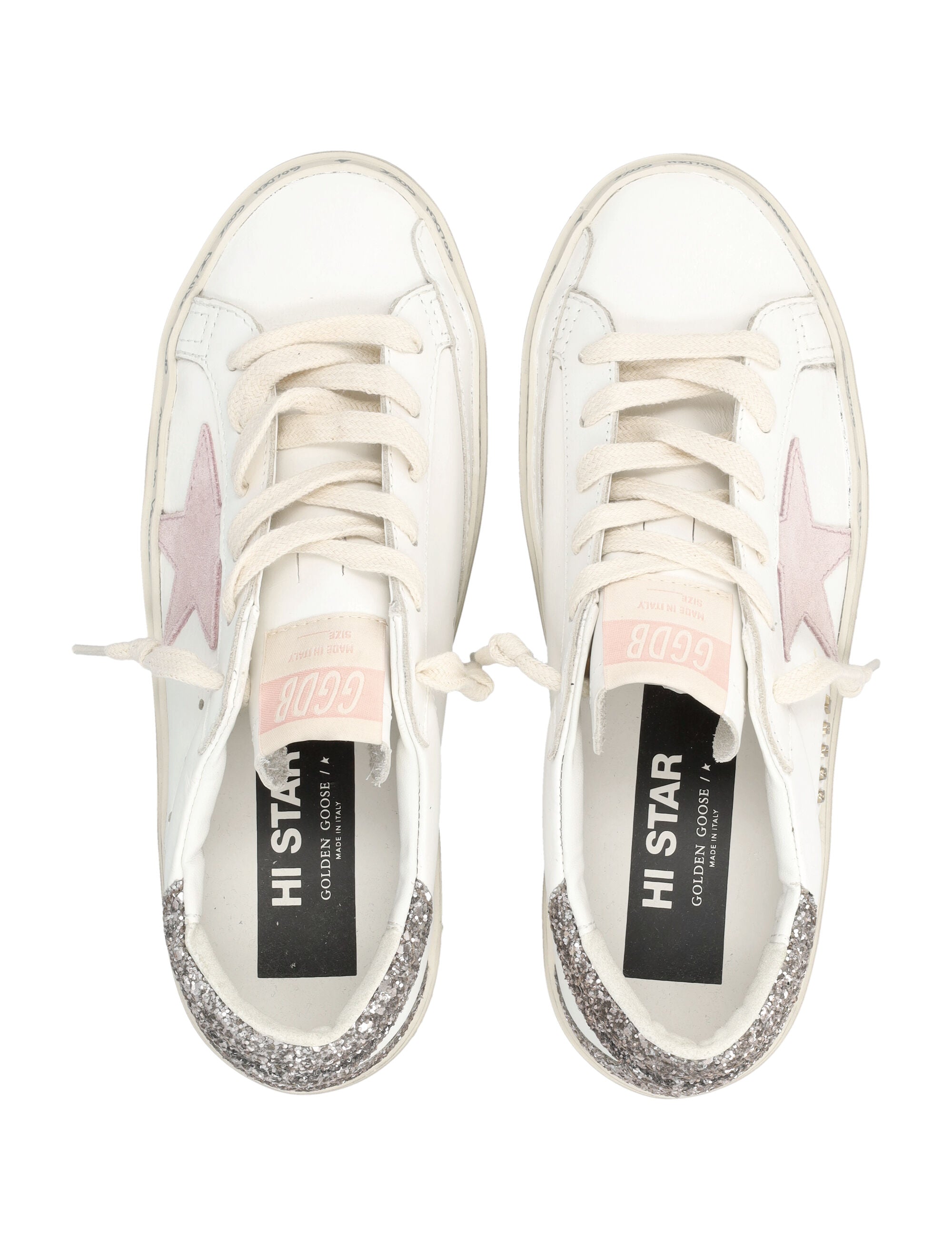 GOLDEN GOOSE Leather Hi Star Sneakers