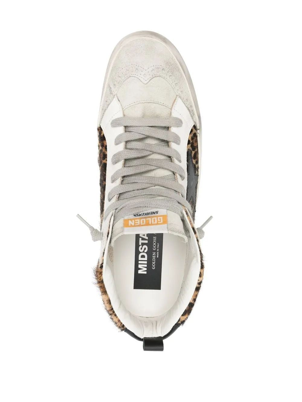 GOLDEN GOOSE Leopard Print Mid Star High Top Sneakers for Women