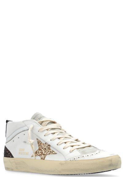 GOLDEN GOOSE Mid Star Leather Upper and Toe Sneakers for Women