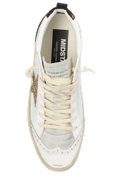 GOLDEN GOOSE Mid Star Leather Upper and Toe Sneakers for Women