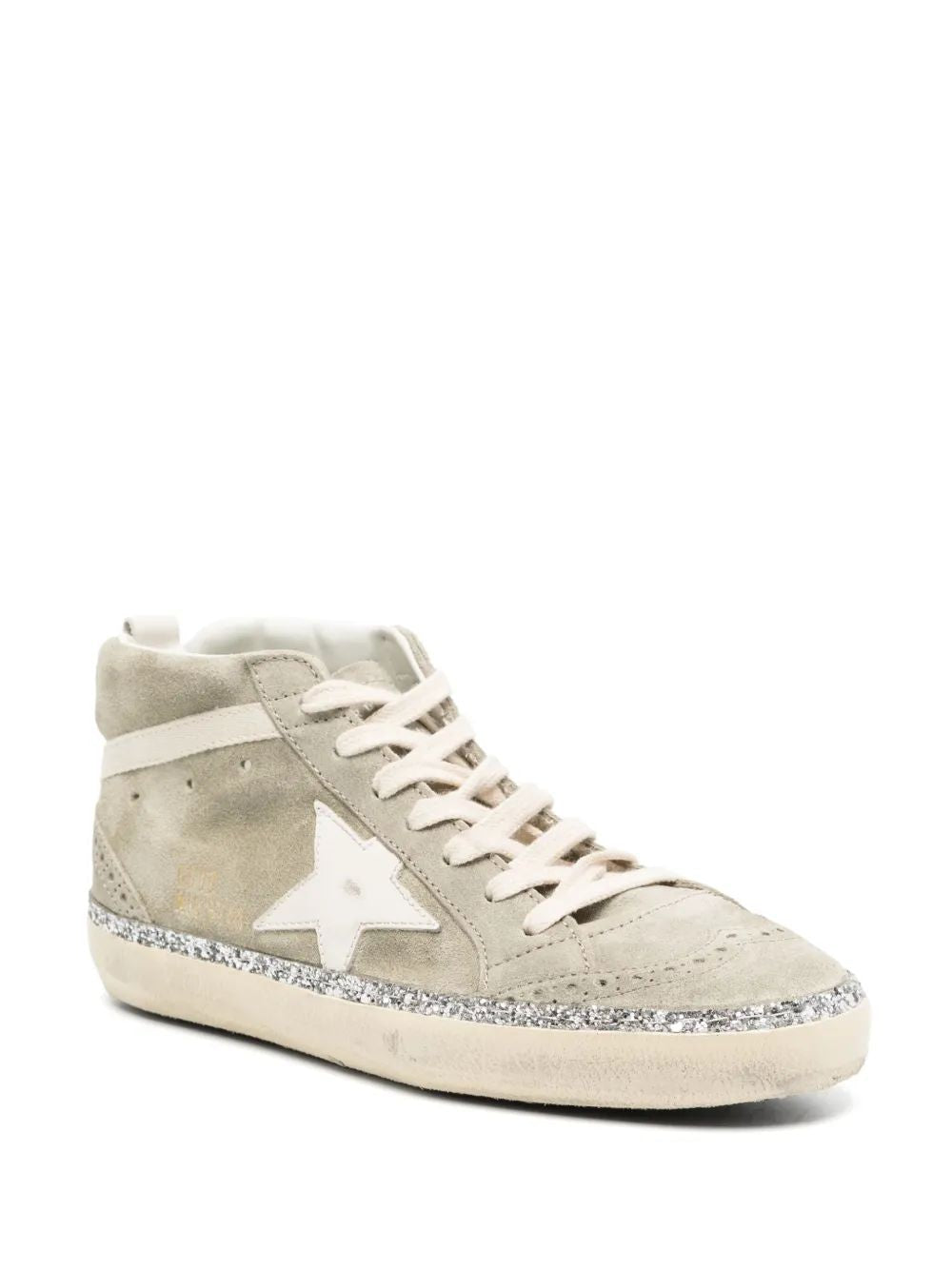 GOLDEN GOOSE Mid Star Suede Upper Leather Star Sneakers