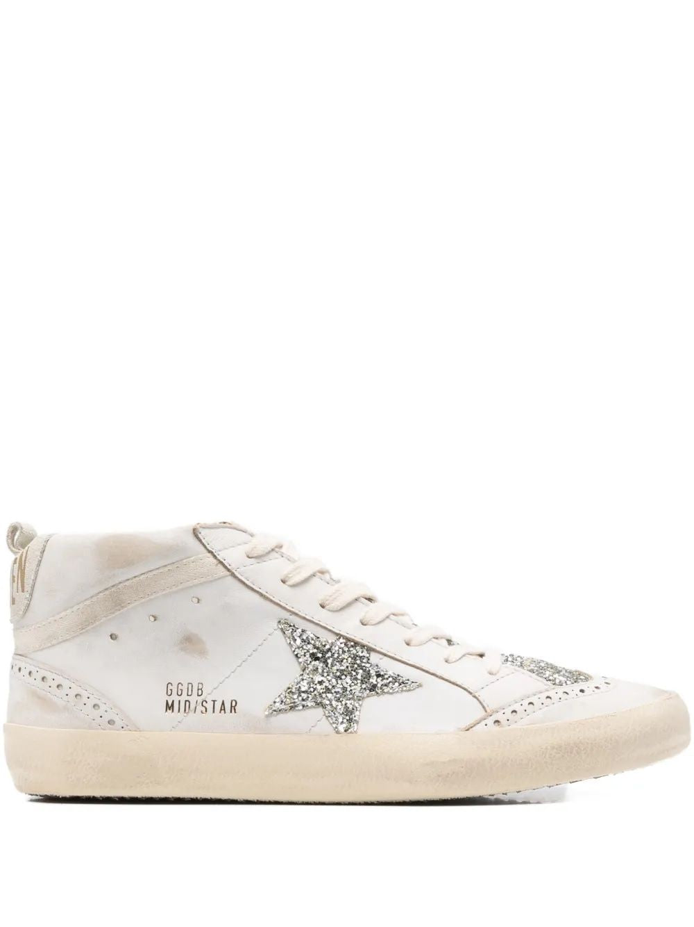 GOLDEN GOOSE Mid Star Women's Leather Upper and Toe Sneakers