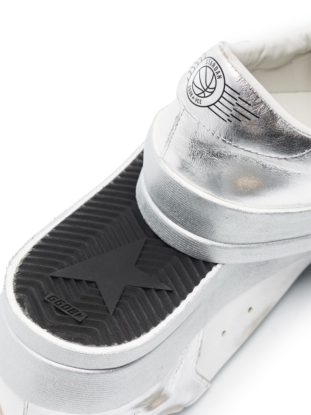 GOLDEN GOOSE Distressed Metallic Sneakers for Women