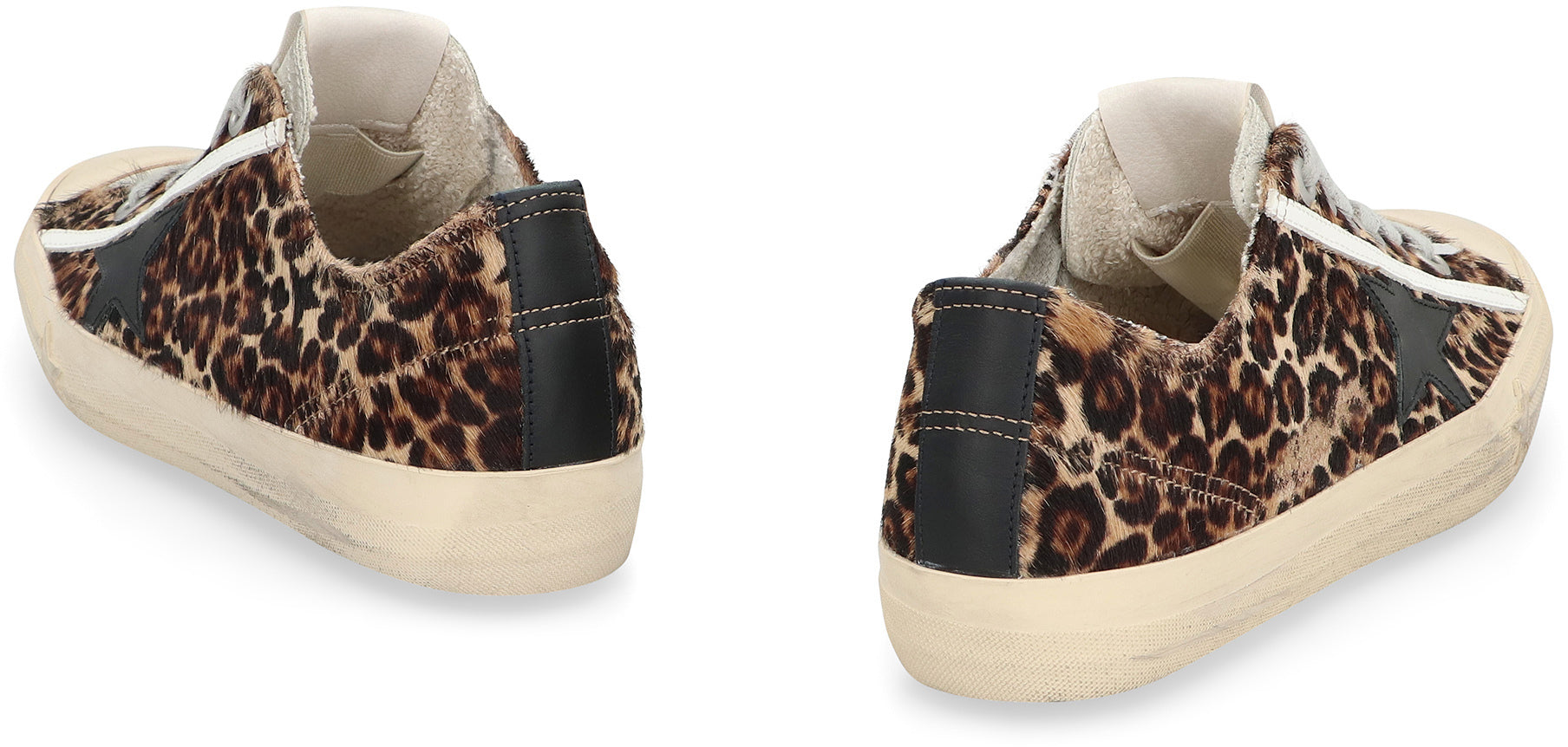 GOLDEN GOOSE V-STAR 2 Leopard Horsy Up Sneakers for Women