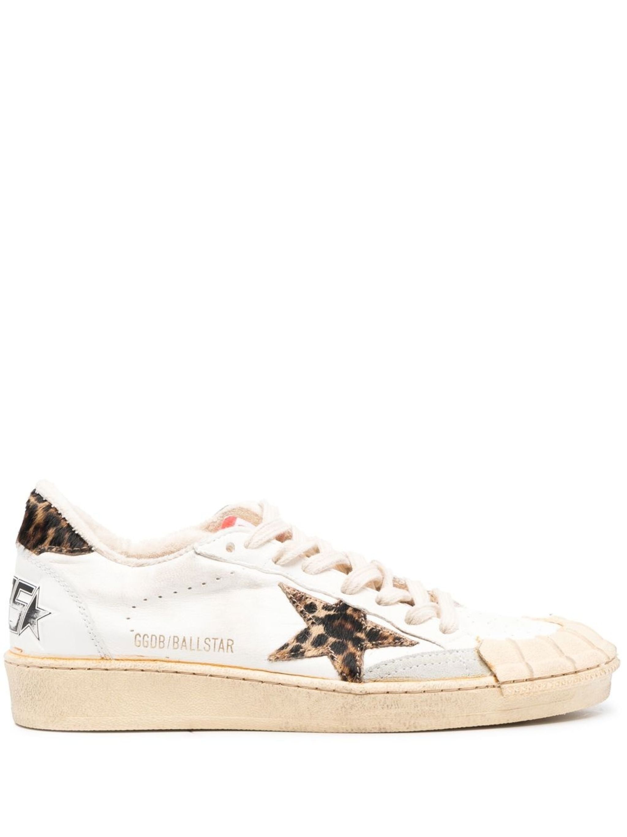 GOLDEN GOOSE Ball Star Sneakers with Pony Skin Accents