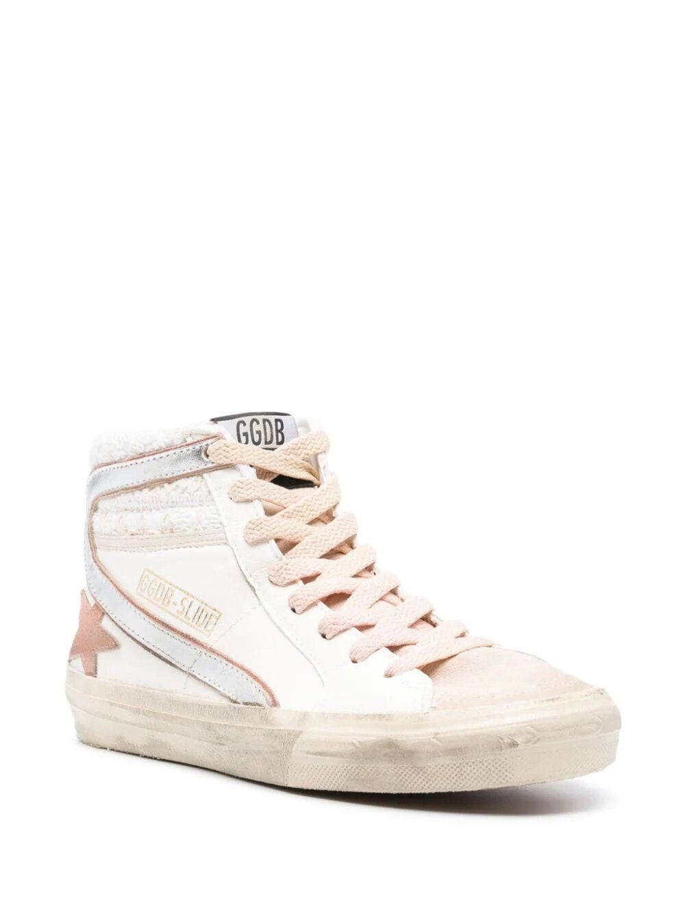GOLDEN GOOSE High-Top Distressed Slide Sneakers for Women