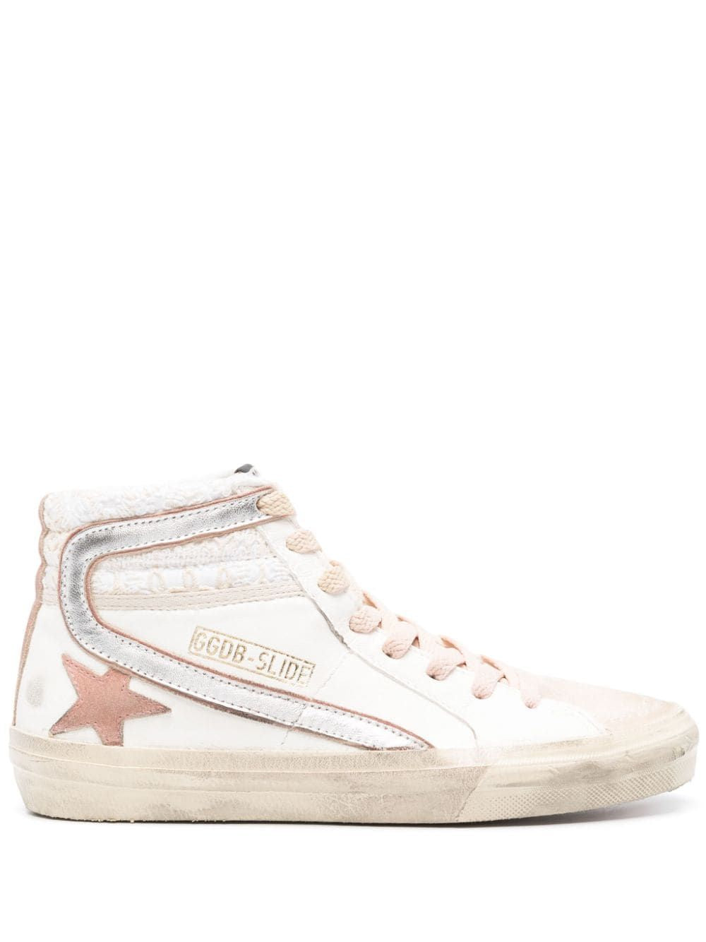 GOLDEN GOOSE High-Top Distressed Slide Sneakers for Women
