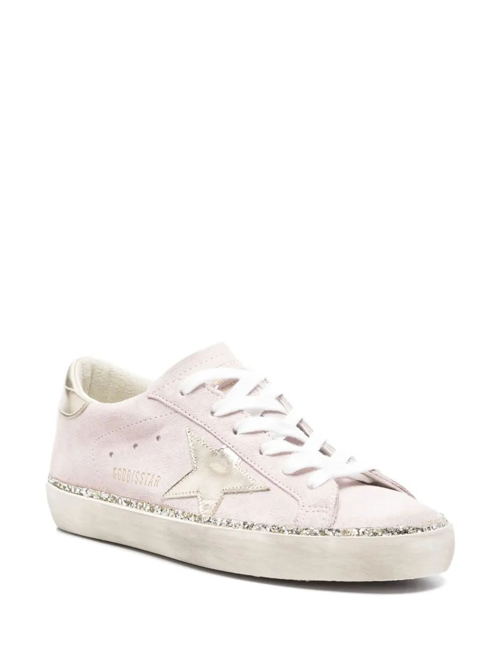 GOLDEN GOOSE Feminine Glitter Super-Star Women's Sneakers