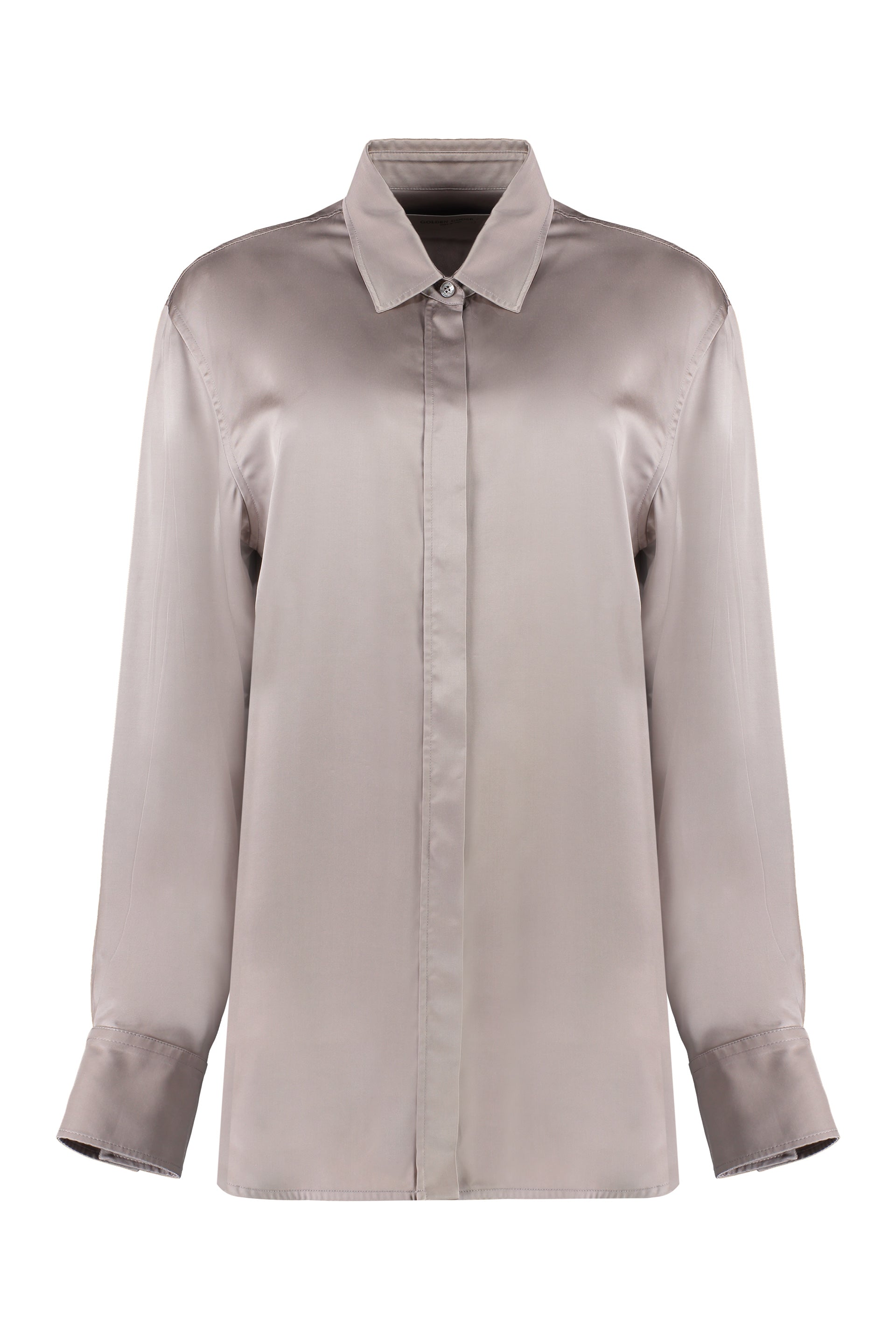GOLDEN GOOSE Oversized Shirt with Hidden Fastening and Side Slits