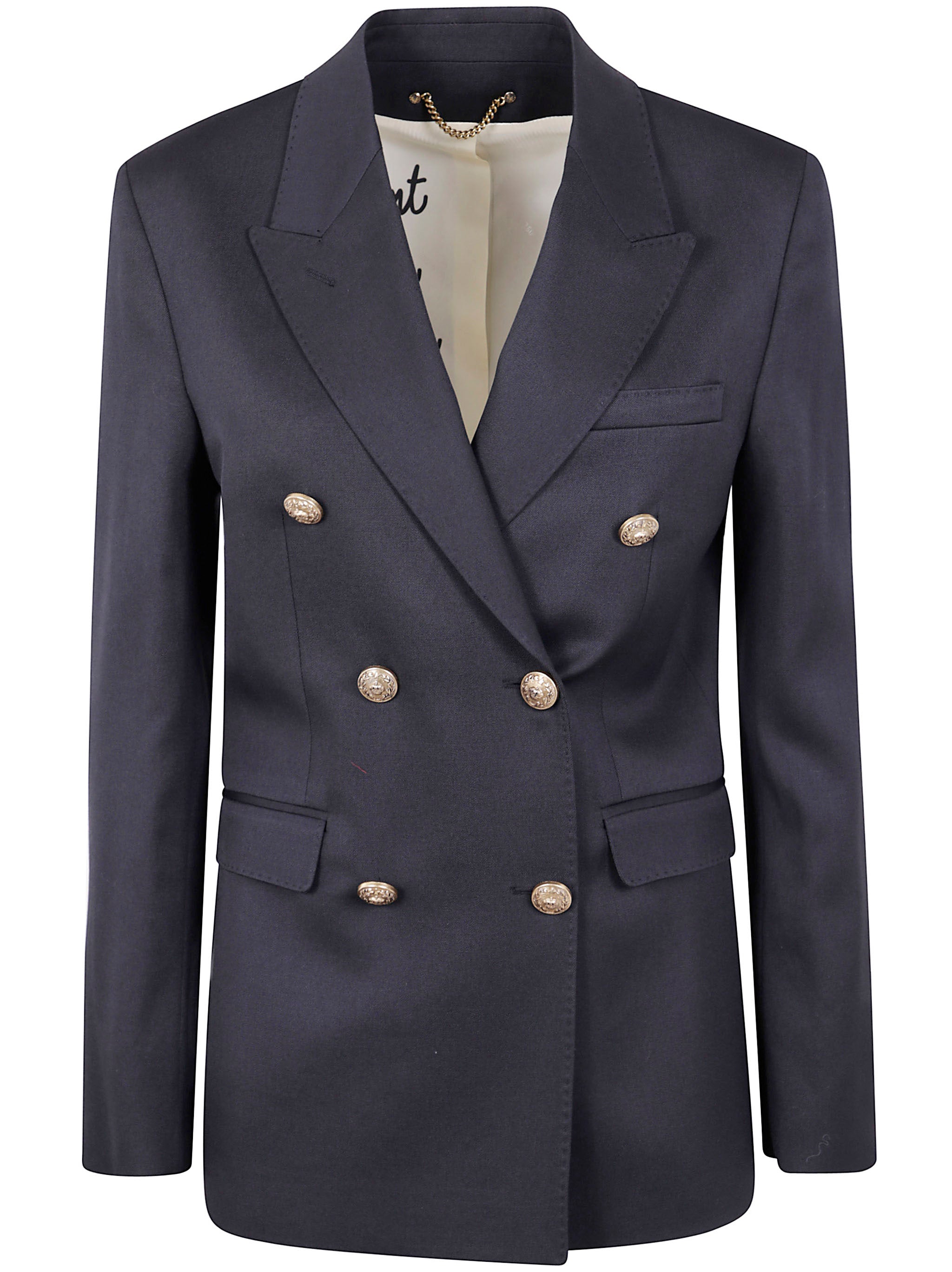 GOLDEN GOOSE Double Breasted Blazer Women's Light Dry Wool Gabardine
