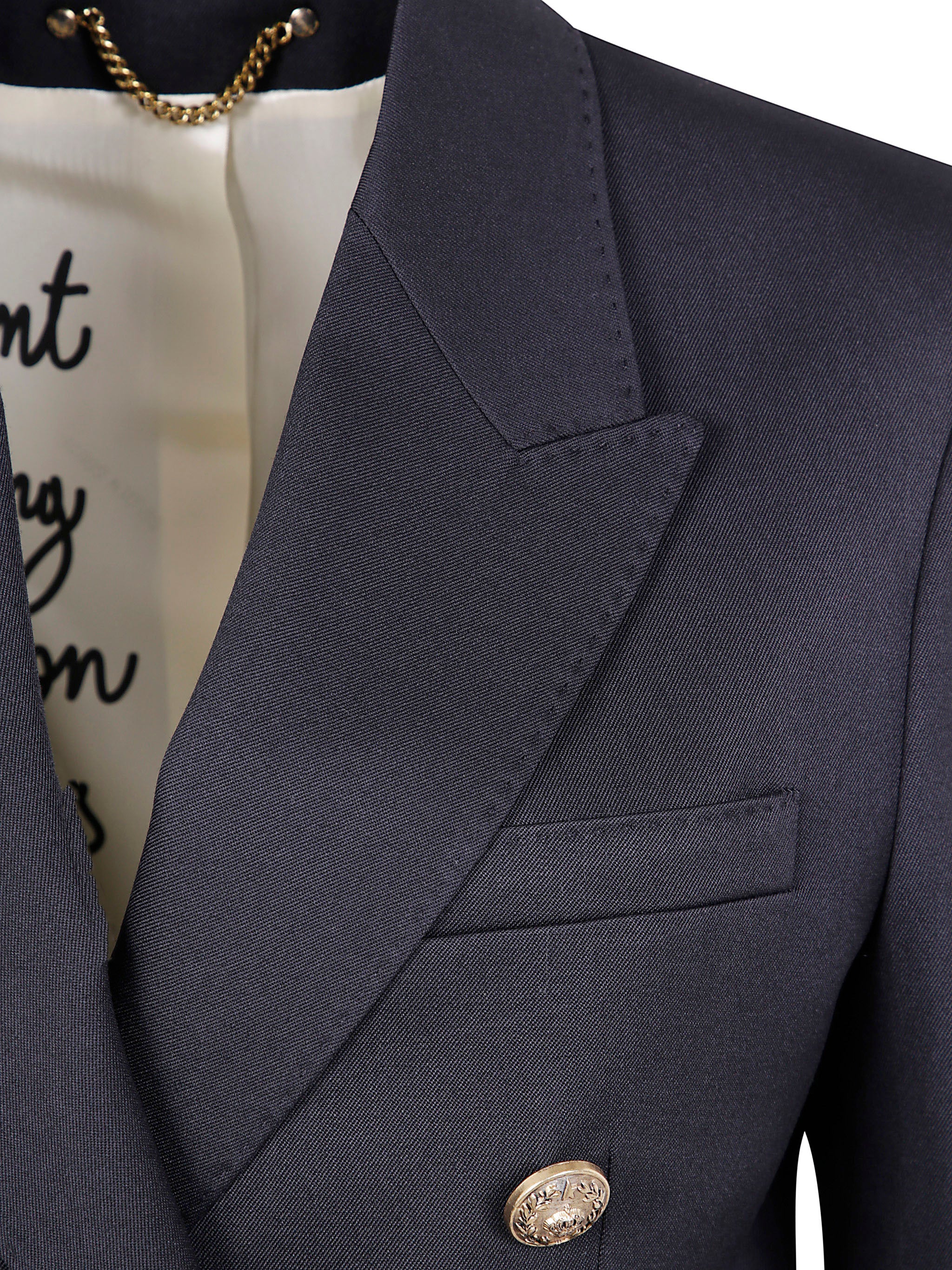 GOLDEN GOOSE Double Breasted Blazer Women's Light Dry Wool Gabardine