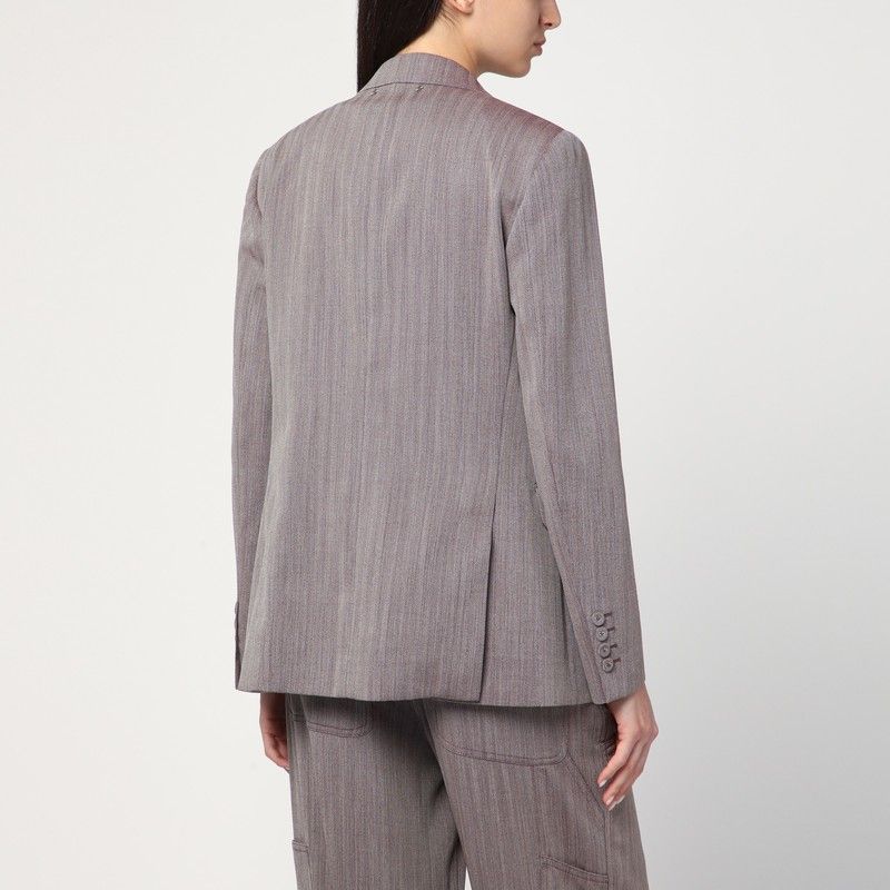 GOLDEN GOOSE Double-Breasted Chevron Wool Blend Jacket