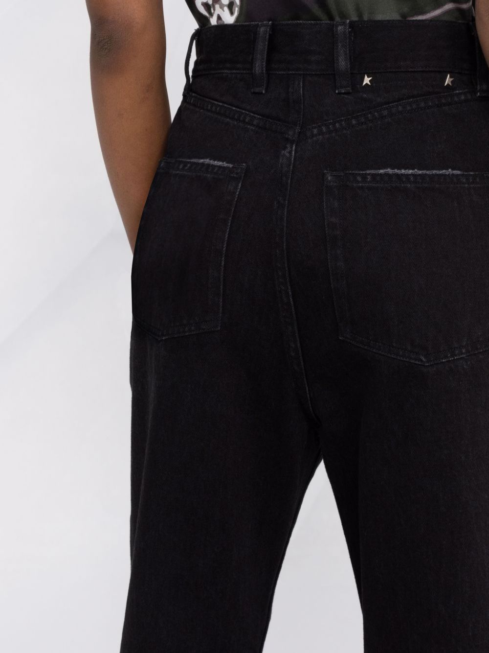 GOLDEN GOOSE High Waist Cotton Straight Leg Jeans for Women