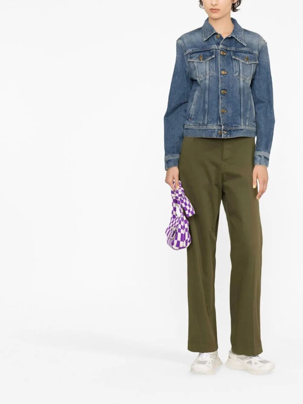 GOLDEN GOOSE Women's Regular Jacket - Medium Stone Washed Denim