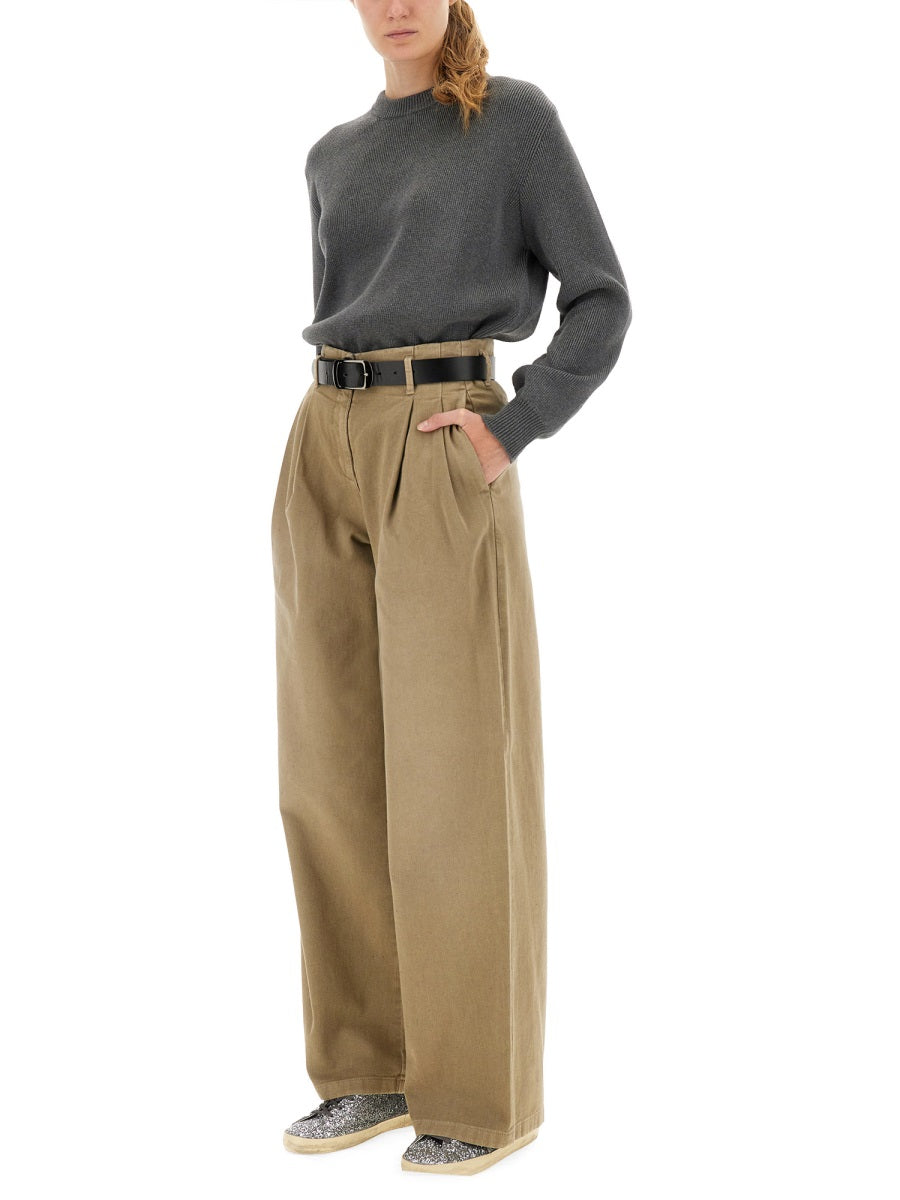 GOLDEN GOOSE Charcoal Stretch Cotton Blend Dany Sweater