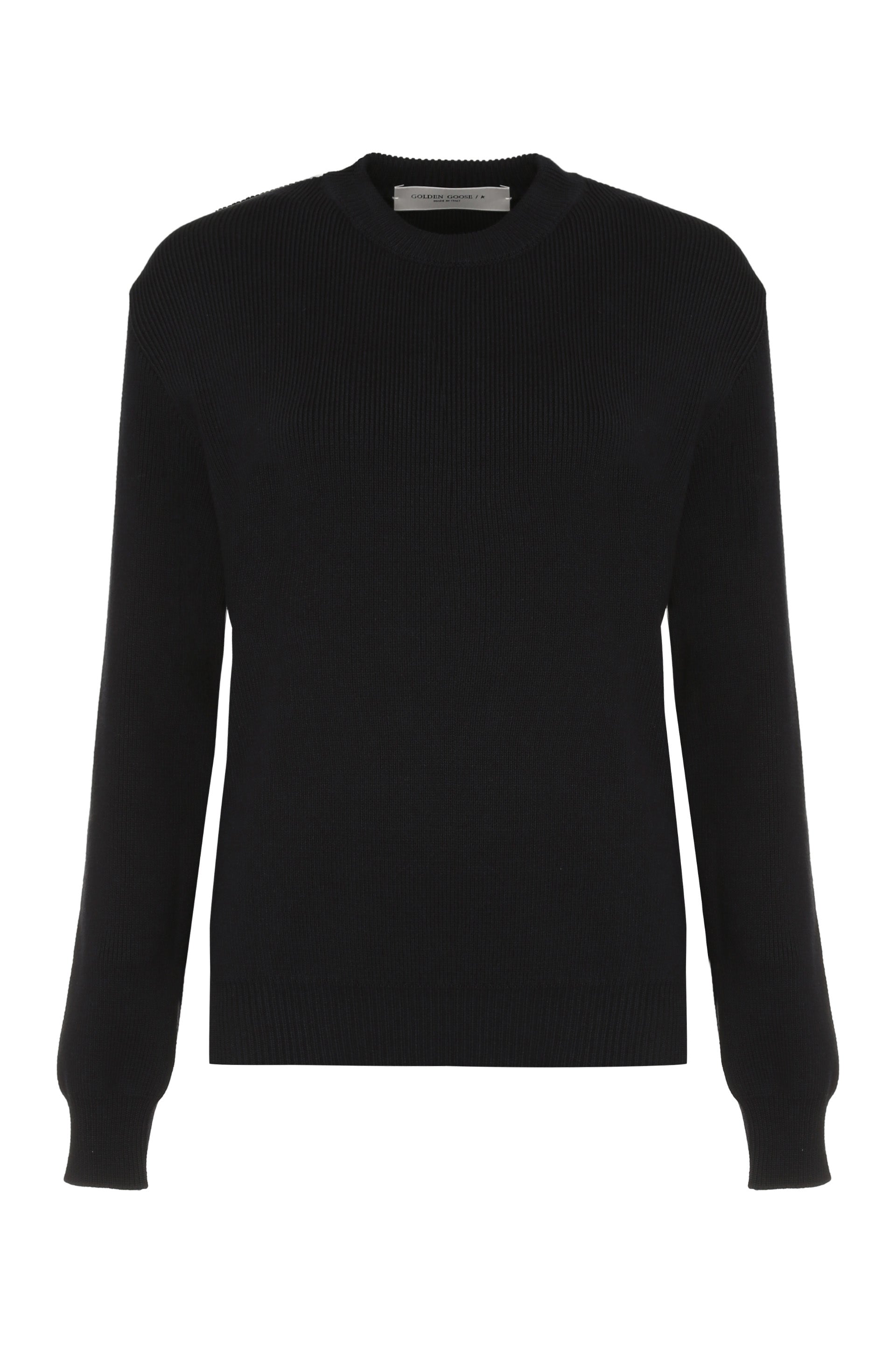 GOLDEN GOOSE Crew-Neck Sweater with Ribbed Edges