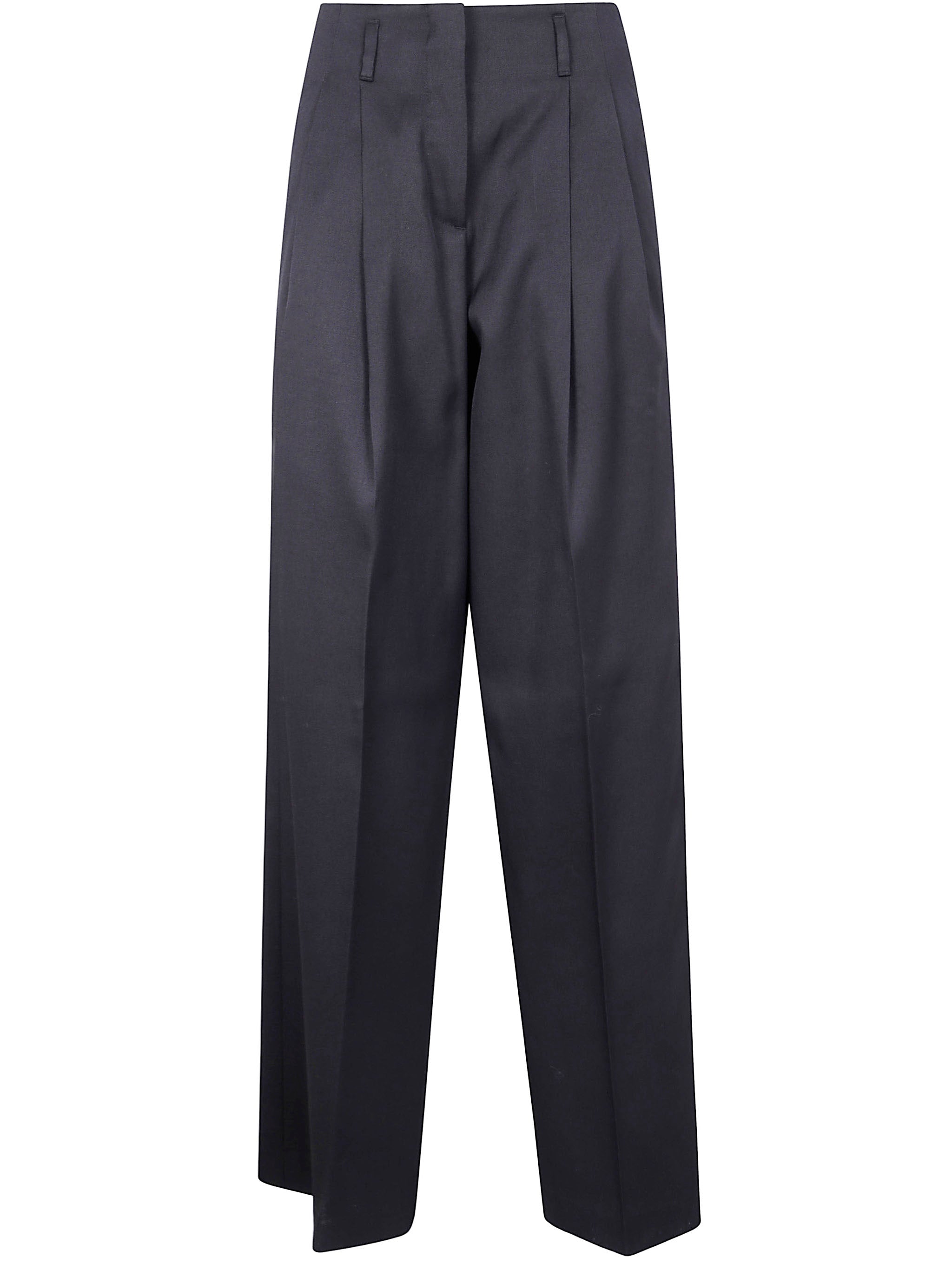 GOLDEN GOOSE Wide Leg Wool Gabardine Pants for Women
