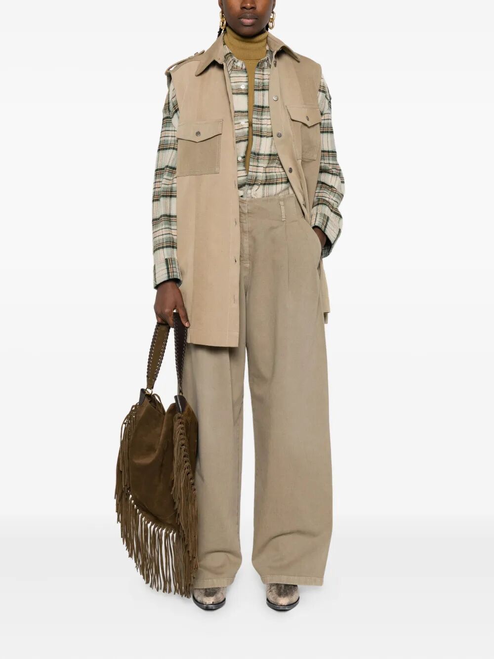 GOLDEN GOOSE Journey Wide Leg Pant - Cotton Denim