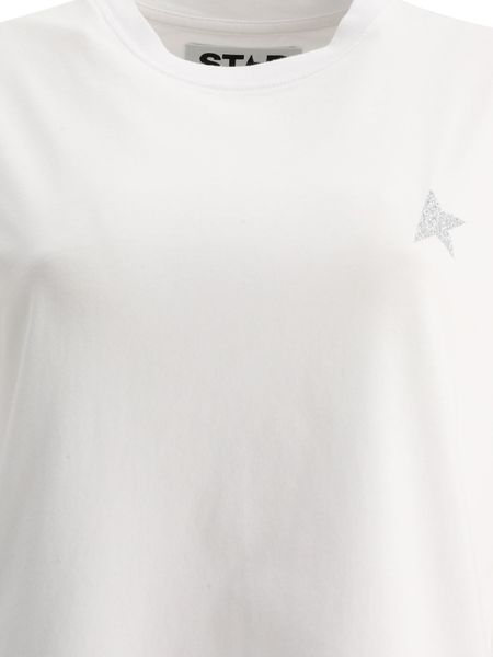 GOLDEN GOOSE Crew-Neck T-Shirt with Glitter Star - Women's Regular Fit