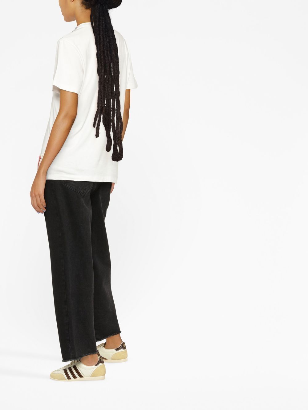 GOLDEN GOOSE Cotton T-Shirt with Stone Embellishments