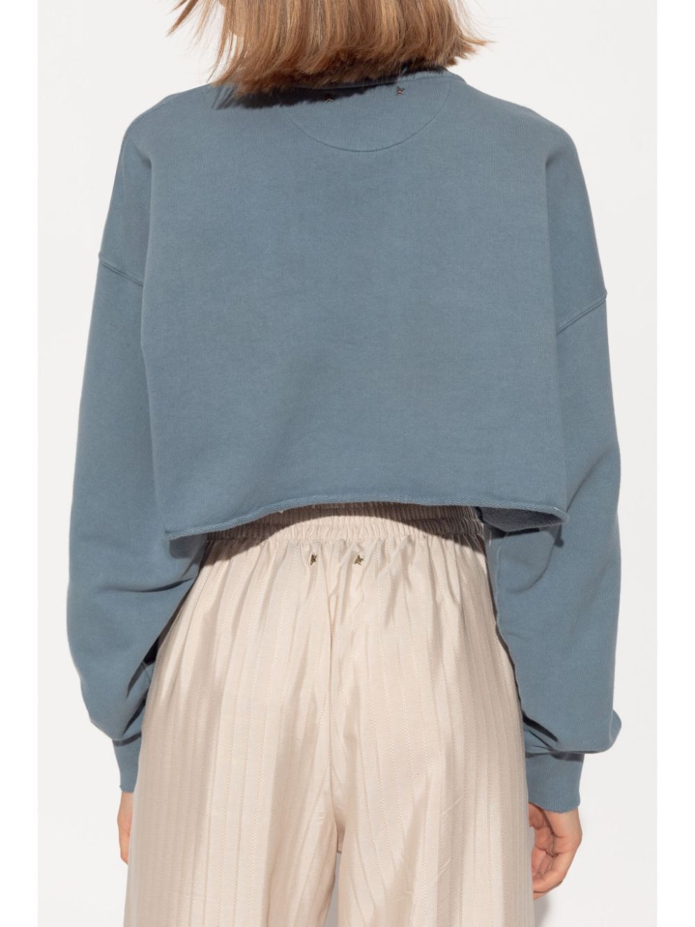 GOLDEN GOOSE Journey Cropped Crewneck Sweatshirt - Women's