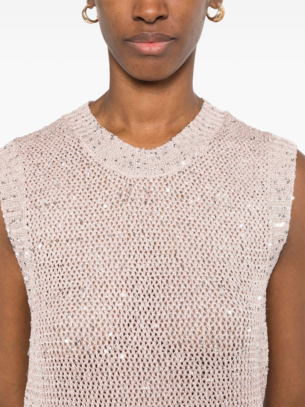 GOLDEN GOOSE Sequin Knit Vest for Women