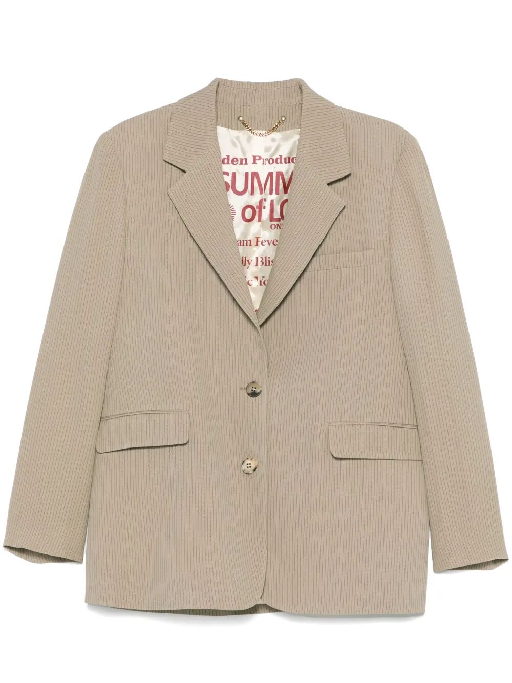 GOLDEN GOOSE Women's Pinstripe Blend Viscose Oversized Jacket