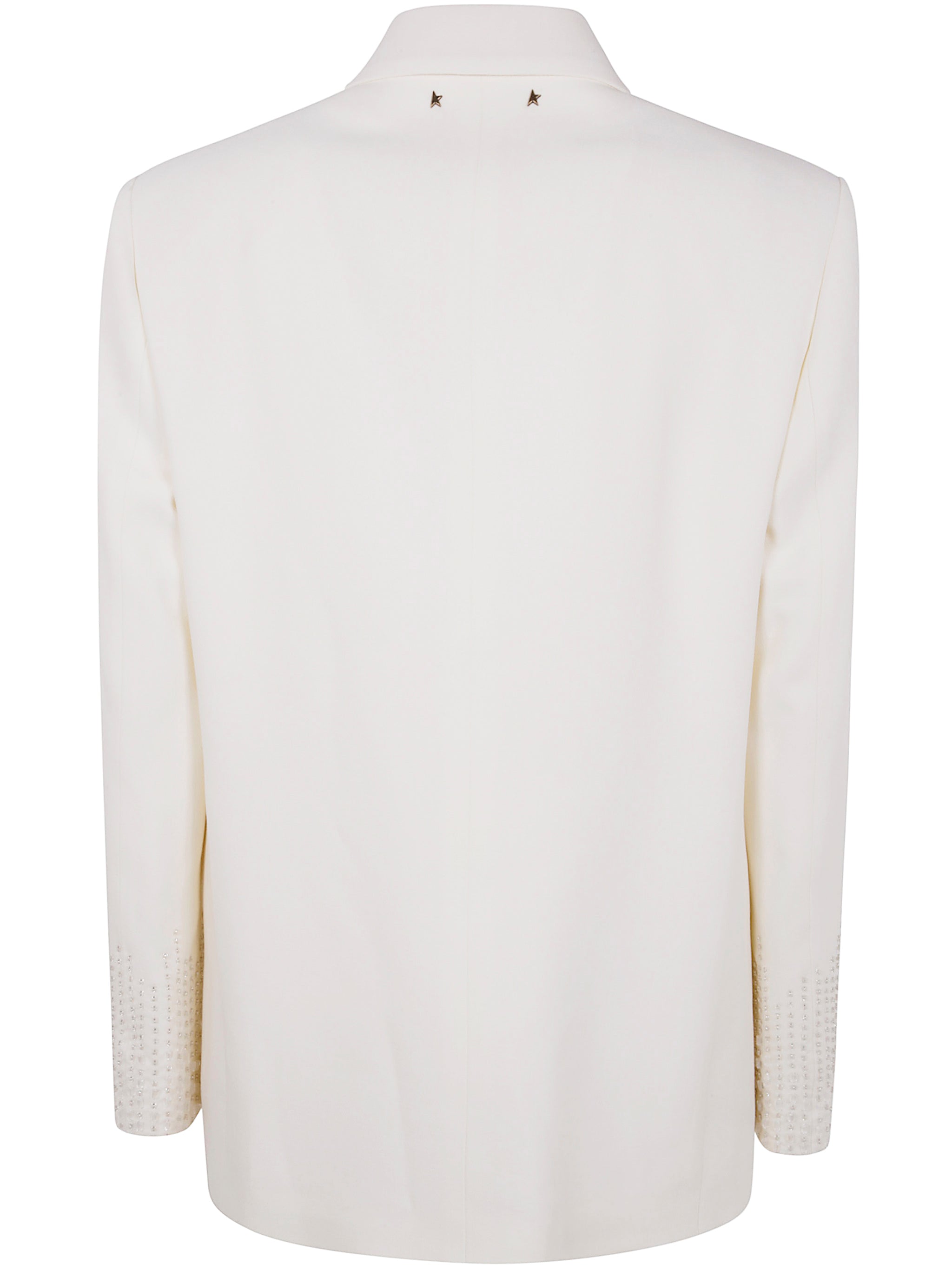 GOLDEN GOOSE Women's Single Breasted Outer Jacket with Satin Lapel & Beaded Embellishments