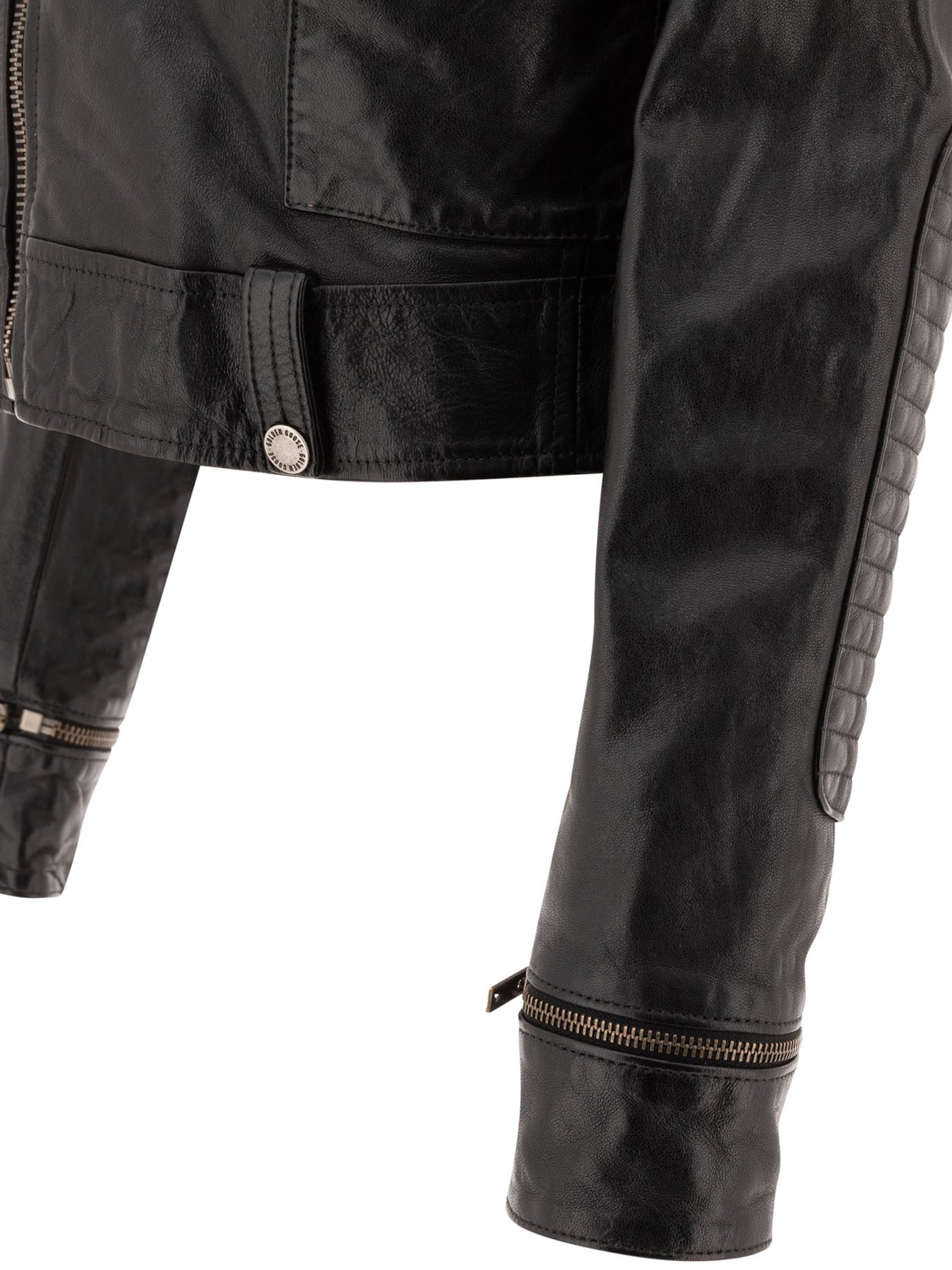 GOLDEN GOOSE Leather Biker Jacket for Women - Spring Summer 25