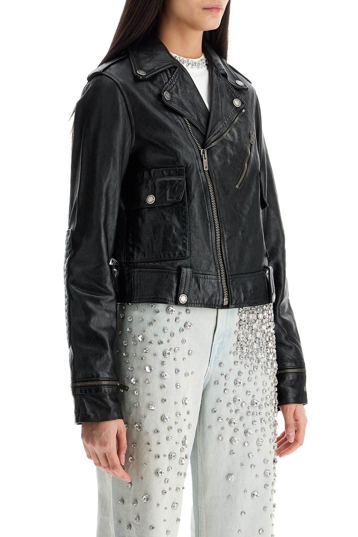 GOLDEN GOOSE Glossy Effect Leather Jacket for Women