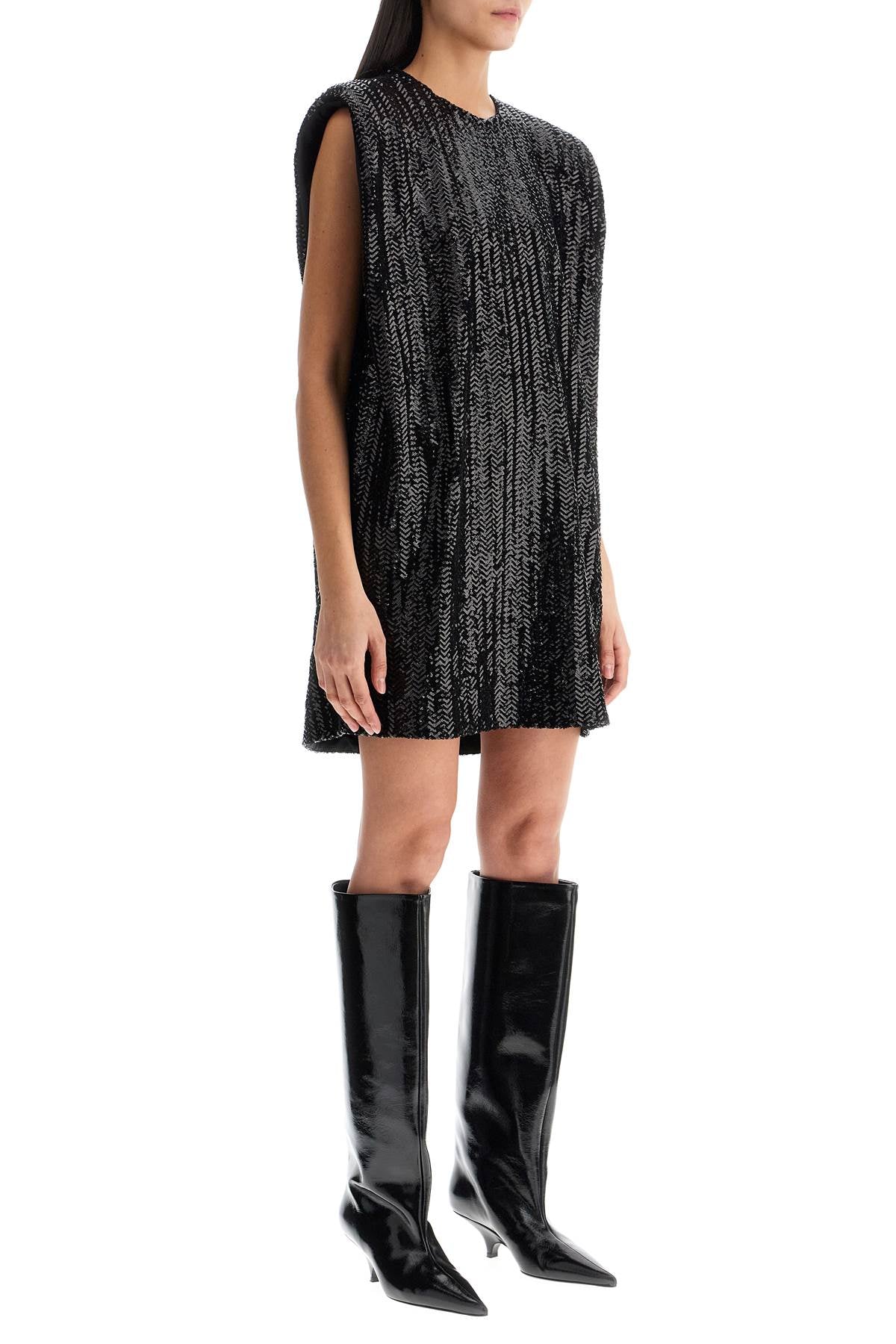 GOLDEN GOOSE Sequined Strapless Mini Dress