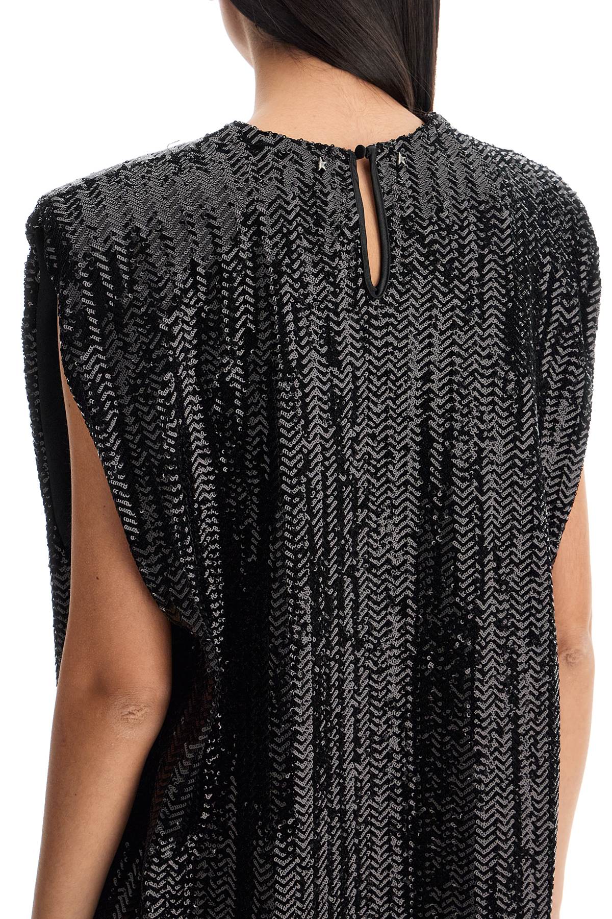 GOLDEN GOOSE Sequined Strapless Mini Dress