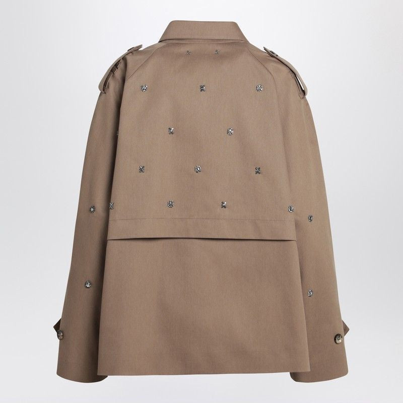 GOLDEN GOOSE Women's Mini Trench Jacket with Crystal Embellishments