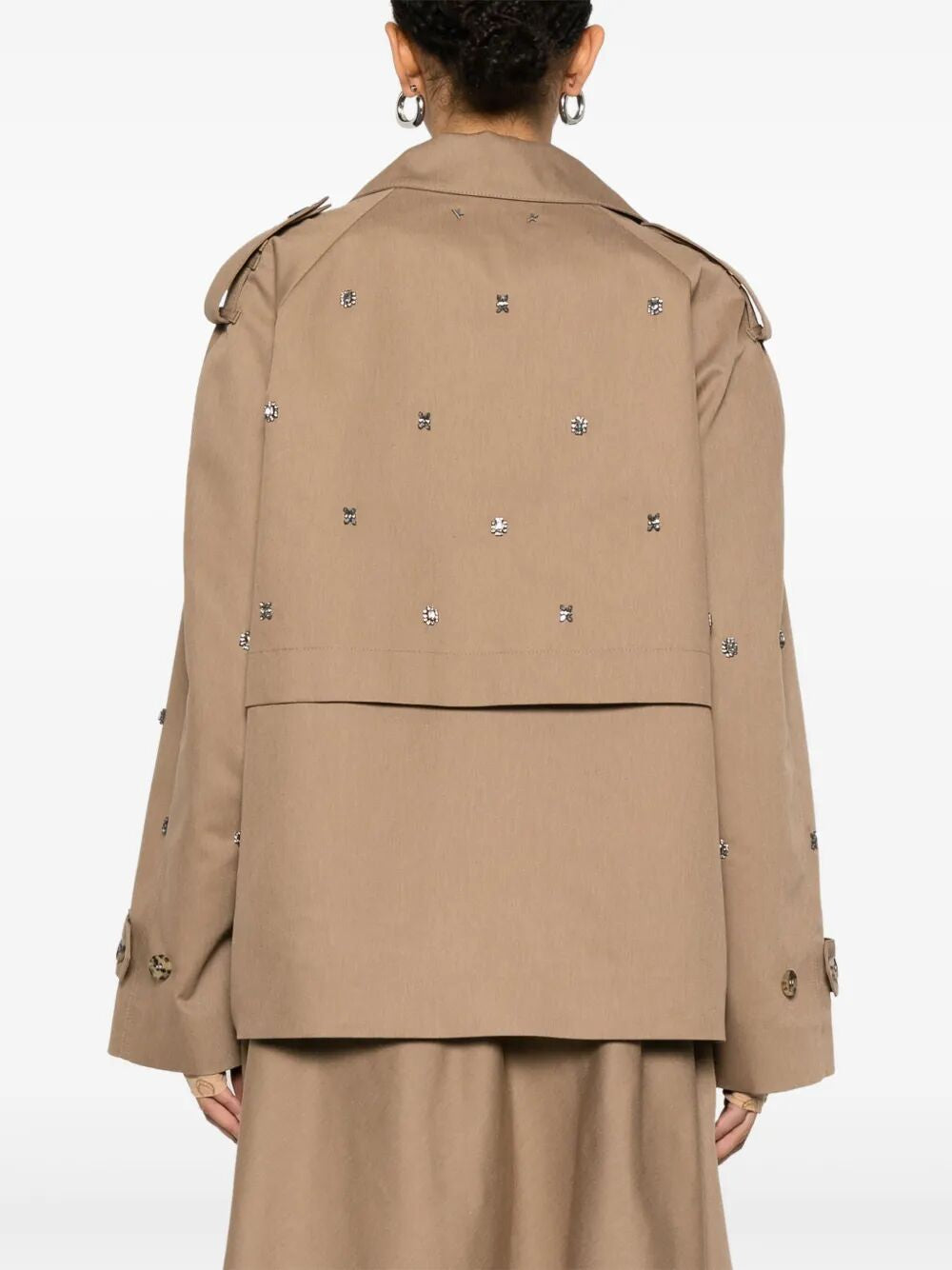 GOLDEN GOOSE Women's Mini Trench Jacket with Crystal Embellishments