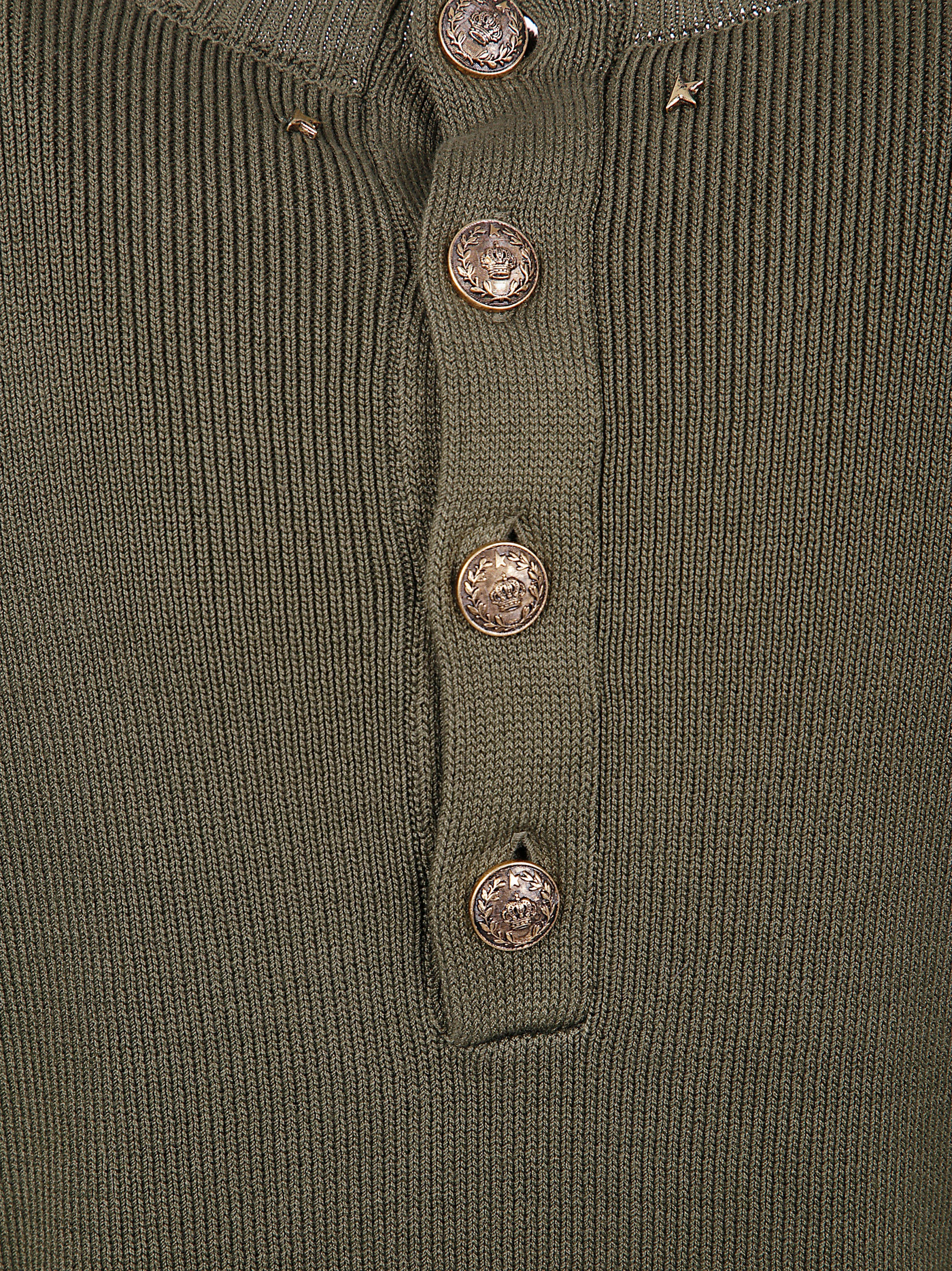 GOLDEN GOOSE Cropped Knit Crew Neck with Pocket for Women