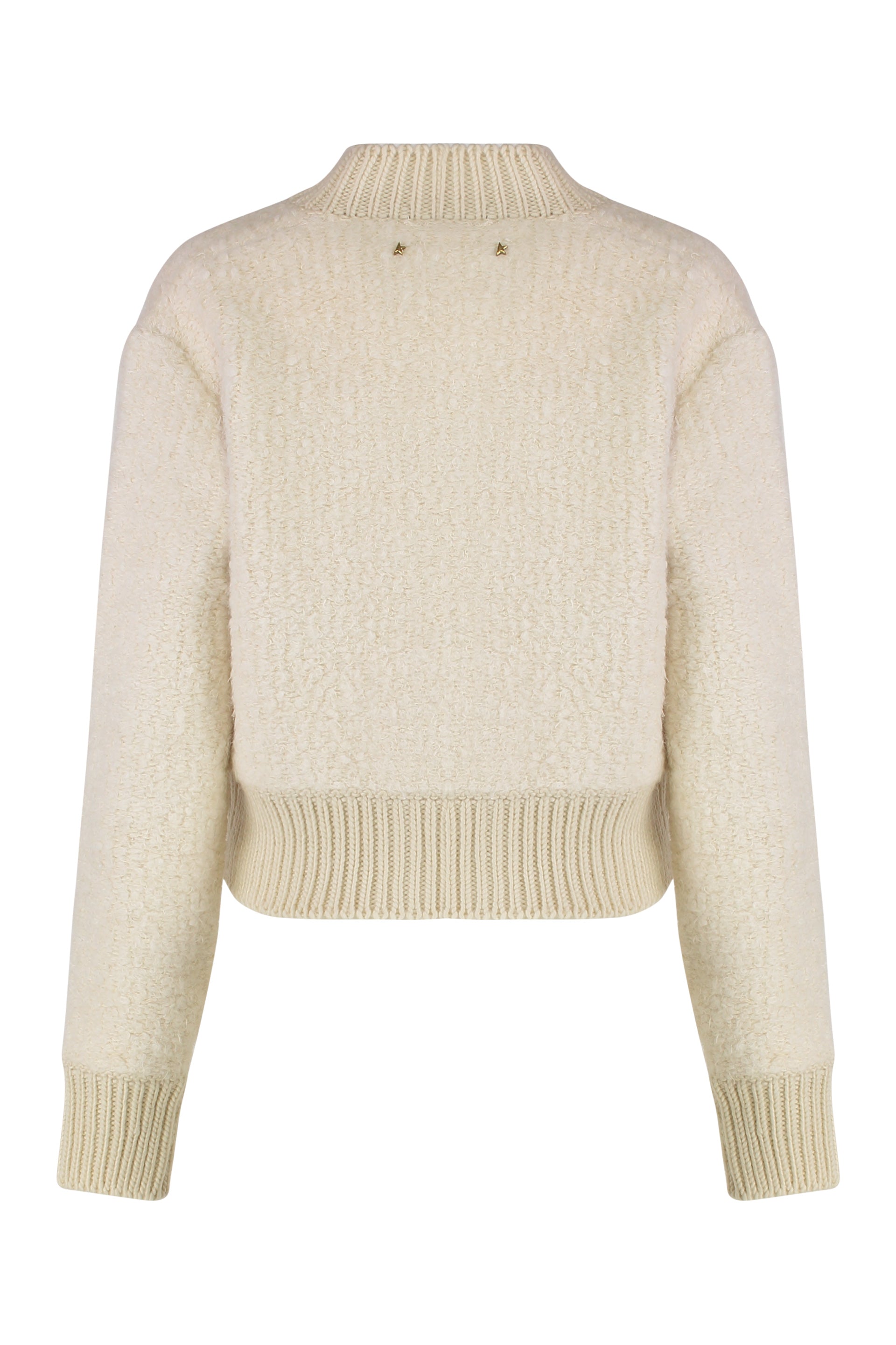 GOLDEN GOOSE Elegant Women's Knit Cardigan with Hook Closure