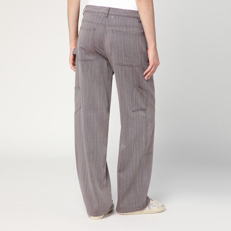 GOLDEN GOOSE Chevron Pattern Wide Pants