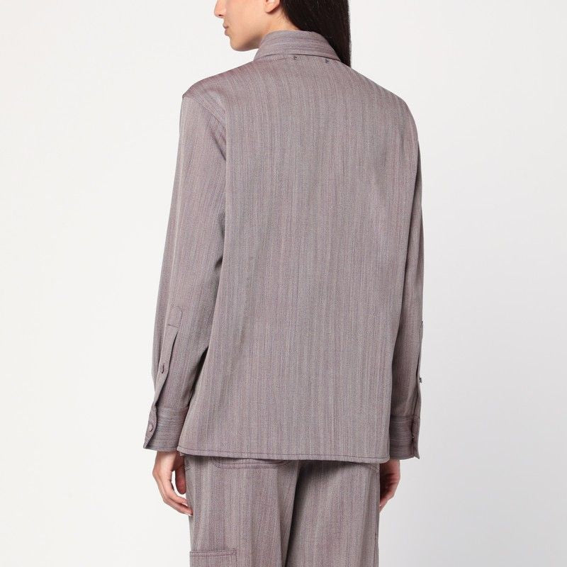 GOLDEN GOOSE Garnet Chevron Wool Blend Shirt