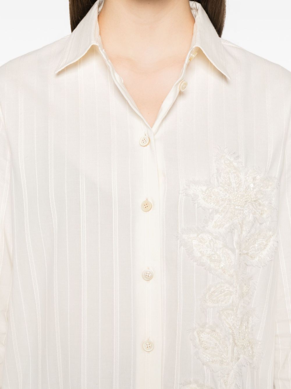 GOLDEN GOOSE Sequin Embellished Cotton Shirt