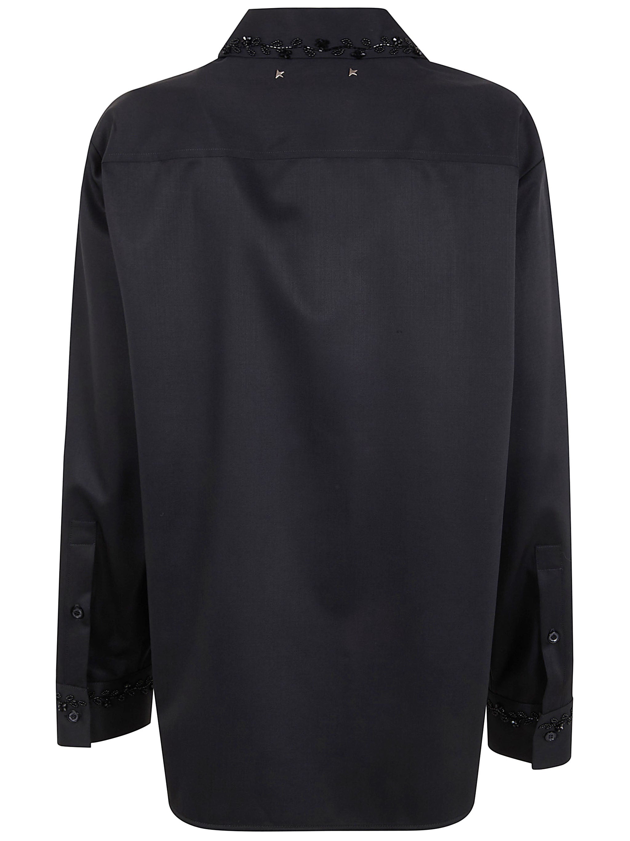 GOLDEN GOOSE Women's Pajama Shirt with Patch Pockets and Designed Edges