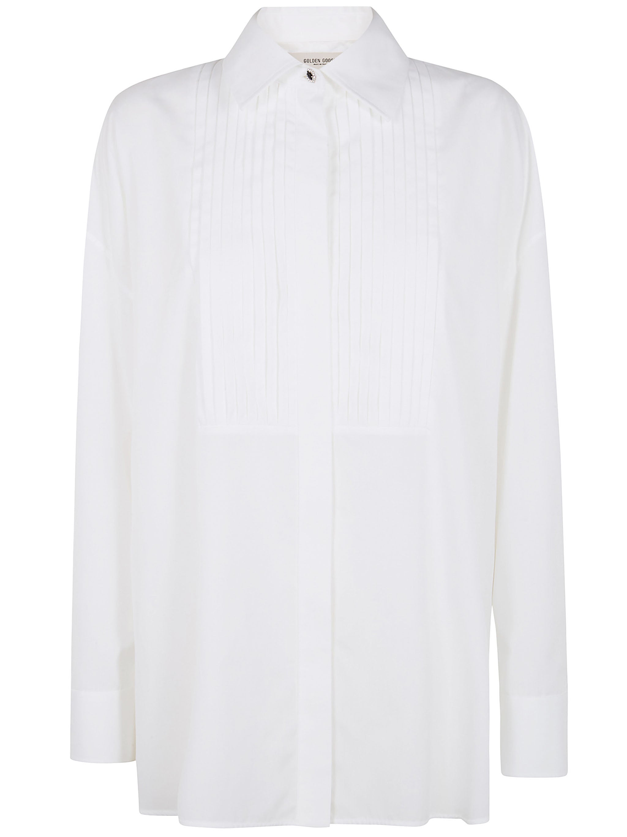 GOLDEN GOOSE Womens Journey Overshirt with Pleated Bib