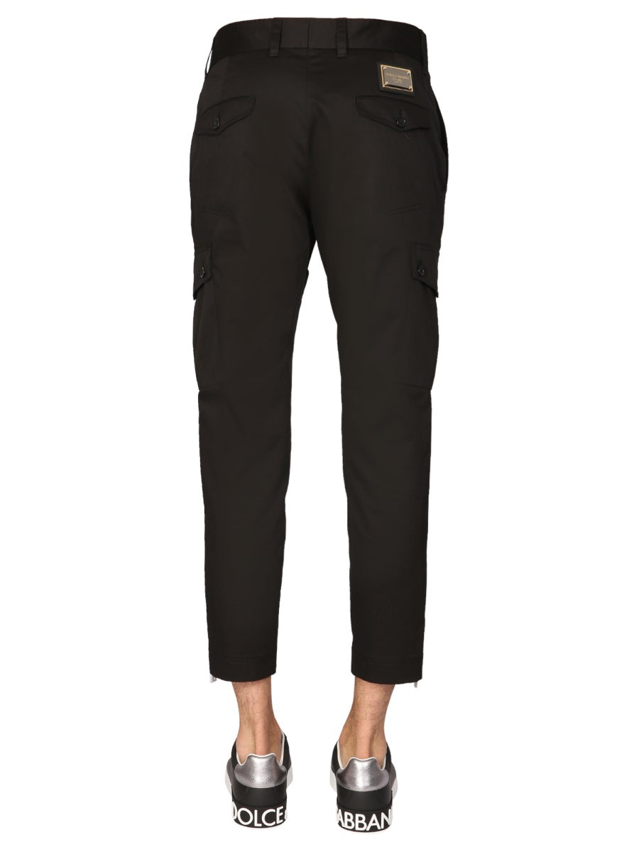DOLCE & GABBANA Men's Cargo Pants with Belt Loops