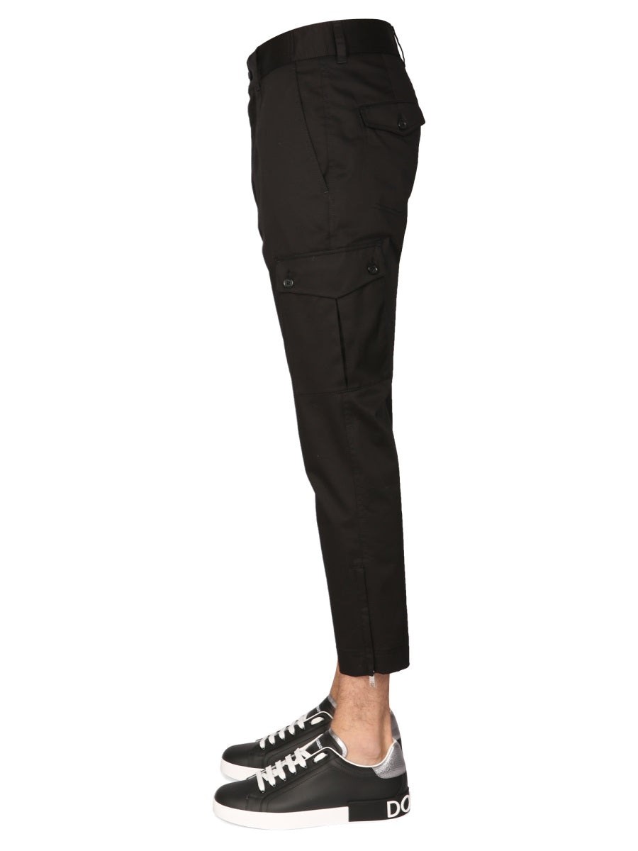 DOLCE & GABBANA Men's Cargo Pants with Belt Loops