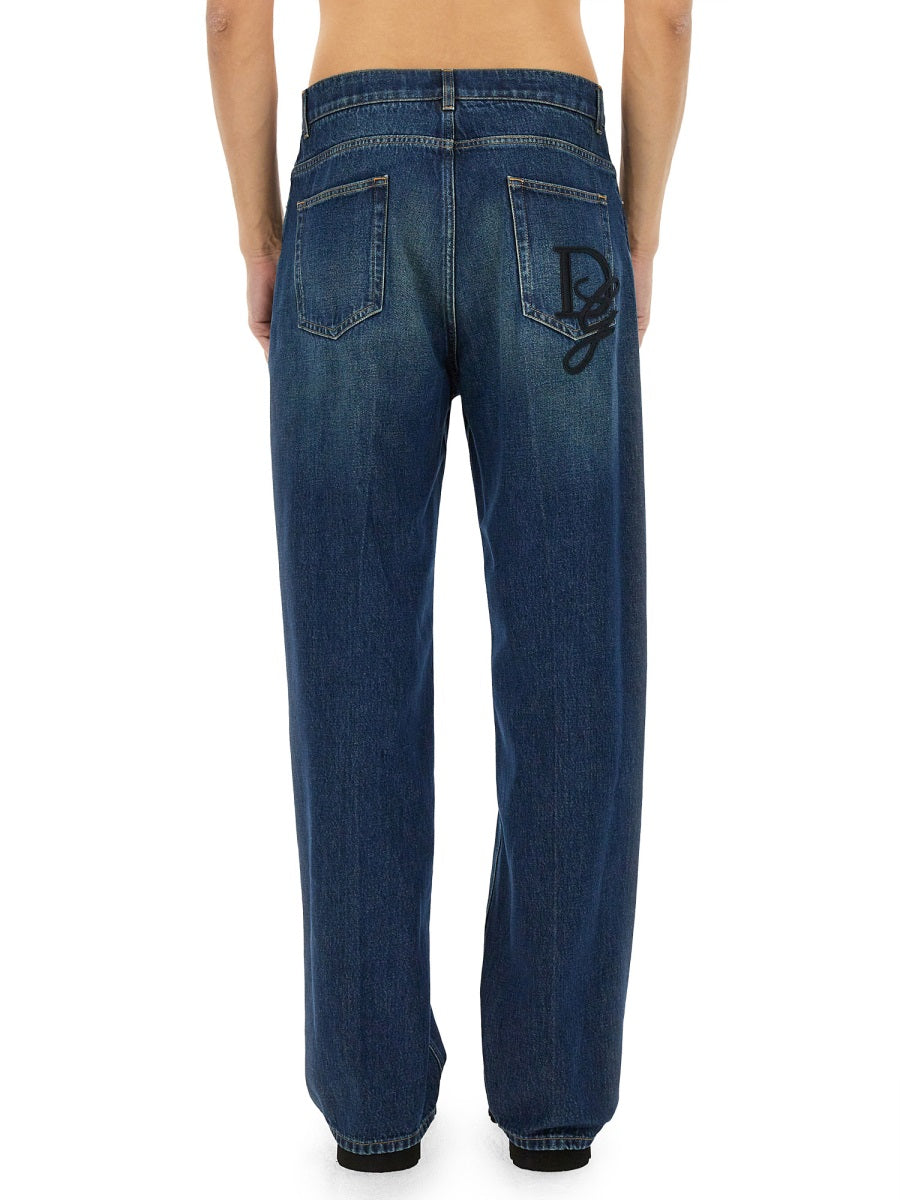 DOLCE & GABBANA Oversized Men's Jeans - Size 50