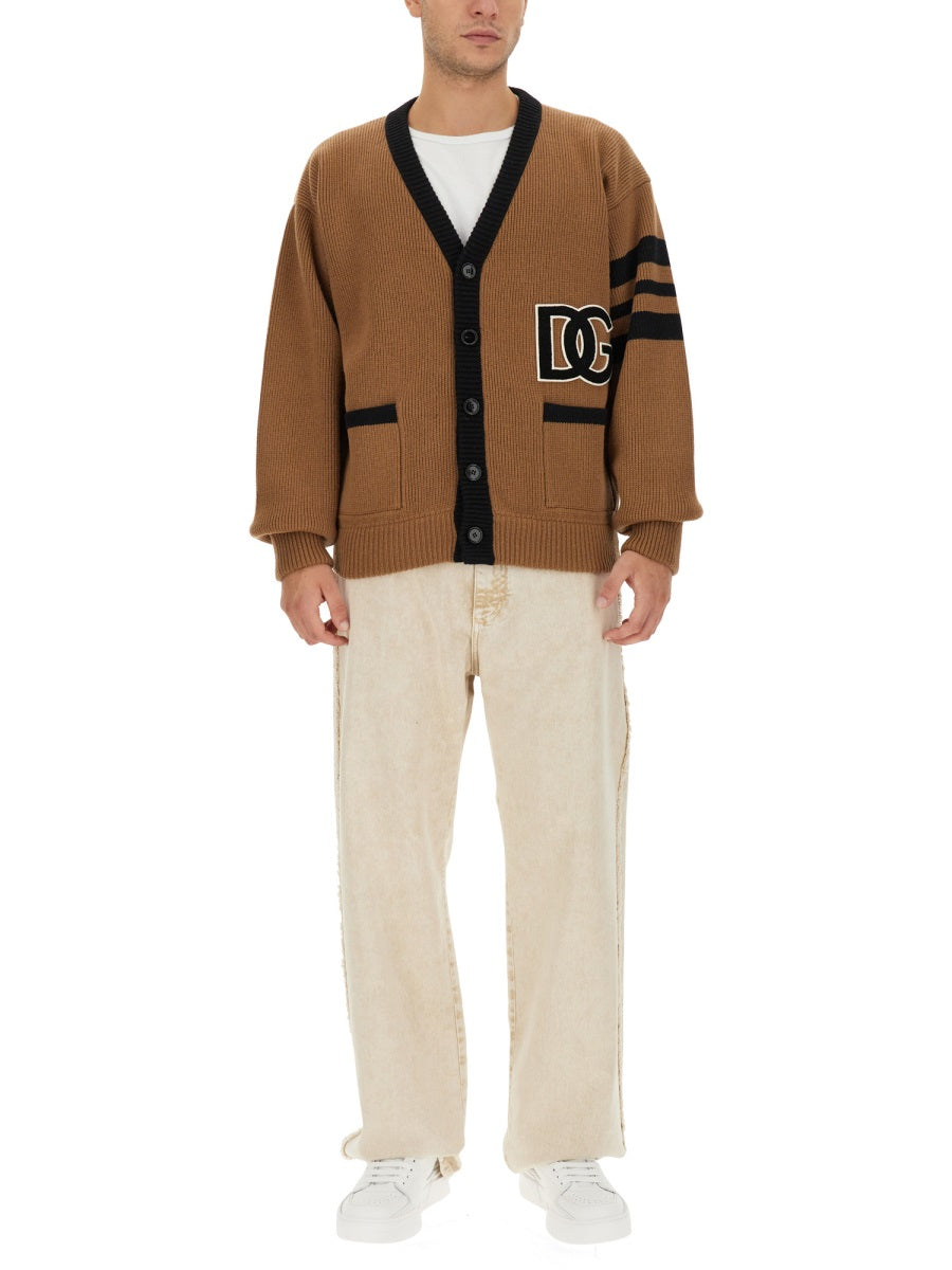 DOLCE & GABBANA Regular Fit Wool Cardigan - FW23 Collection, Size L